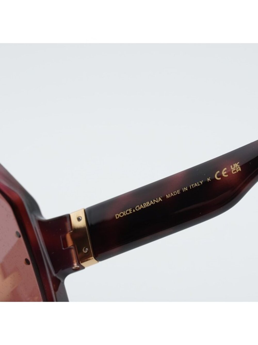 Dolce & Gabbana DG6205 347669 Sunglasses Havana Square Frame, Dark Violet Lenses - Picture 7 of 10